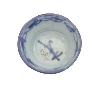 青花寫意纏枝花卉紋茶杯藏品圖，第1張