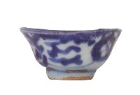 青花寫意纏枝花卉紋茶杯藏品圖，第2張