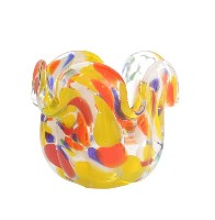 彩繪花口瓣形玻璃花器藏品圖，第1張