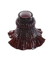 咖啡色浮雕玻璃燈罩藏品圖，第2張