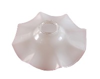 乳濁色花瓣形玻璃燈罩藏品圖，第2張