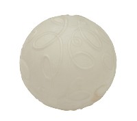 白色不規則線紋圓形玻璃燈罩藏品圖，第1張