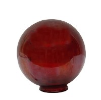 紅棕色圓形玻璃燈罩藏品圖，第1張