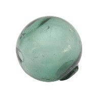 青綠色透明玻璃球藏品圖，第2張