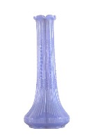 紫羅蘭色浮雕裝飾蒜式玻璃花瓶藏品圖，第1張