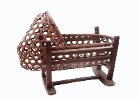 藤編搖藍（含木質底座）（組）藏品圖，第2張