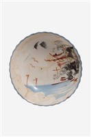 釉上彩山水紋大碗藏品圖，第1張