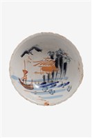 釉上彩山水紋缽藏品圖，第1張