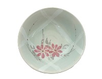 彩繪井字折枝花卉紋深腹碗藏品圖，第1張
