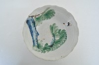 釉上彩仙鶴樹石缽藏品圖，第1張