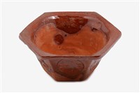 棕釉八角型花盆藏品圖，第1張