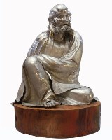 錫雕座姿達摩立像藏品圖，第2張