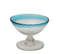 青色圓口高腳玻璃杯藏品圖，第2張