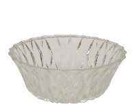 透明菊花口花瓣飾玻璃碗藏品圖，第2張