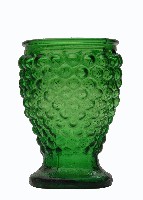 綠色圓形稜狀浮雕玻璃杯藏品圖，第2張