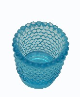 藍色六角型浮雕玻璃杯藏品圖，第1張