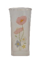 彩繪折枝花卉四方直筒玻璃杯藏品圖，第2張