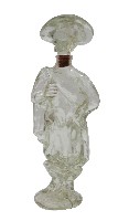戴帽西洋人物造型帶蓋玻璃瓶藏品圖，第2張