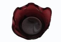 紫色花瓣型透明玻璃三足爐藏品圖，第2張