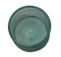 淡青綠色透明玻璃直筒藏品圖，第2張
