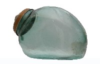 淡青綠色傾斜式金屬蓋透明玻璃罐藏品圖，第1張