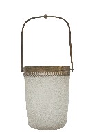 金屬花飾提梁花紋玻璃直筒藏品圖，第1張