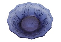 淡紫色蓮瓣印紋玻璃花口盆藏品圖，第2張