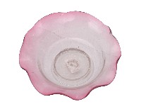 淡粉色透明花型花口盆藏品圖，第1張