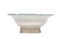 青綠色花口玻璃盆藏品圖，第2張