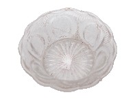 浮雕透明花口玻璃盆藏品圖，第1張