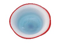 紅口藍地花口玻璃大碗藏品圖，第1張