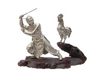 十二生肖人物故事組之雞錫雕12-10藏品圖，第2張