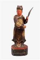 木雕天上聖母右側侍女神像藏品圖，第1張