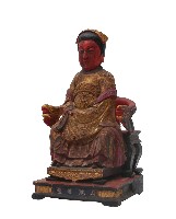 木雕一貫道月慧菩薩像藏品圖，第2張