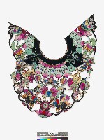 中國松桃苗族女性服裝一套及黑底貼繡帳簾藏品圖，第4張