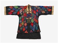 中國松桃苗族黑底對襟飾片祭服藏品圖，第1張