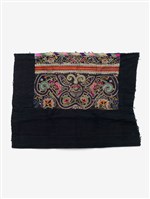 中國臺江苗族黑底彩色刺繡繡片藏品圖，第1張