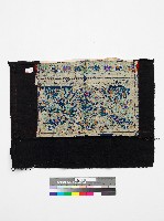 中國臺江苗族紅底綠色刺繡繡片藏品圖，第2張