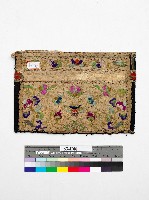 中國臺江苗族黑底黃縐繡繡片藏品圖，第2張