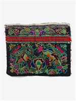 中國臺江苗族黑底綠縐繡繡片藏品圖，第1張