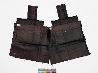 中國施洞苗族深褐色底紅刺繡繡片藏品圖，第2張