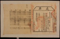 光緒十五年臺灣布政使司掣給田主陳光富和呂正玉丈單藏品圖，第1張