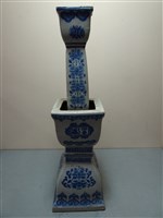 青花燭臺藏品圖，第1張