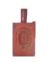 棗紅色四面魚紋香字銅錢紋仙桃春字龜紋木製製粿模具藏品圖，第4張