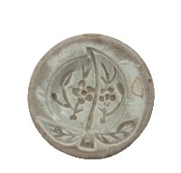 白釉陶製仙桃紋製粿模具藏品圖，第1張