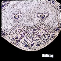 吉祥繡扇形白色肚兜藏品圖，第2張