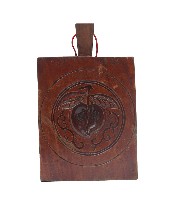 棗紅色四面鯉魚銅錢紋仙桃壽字龜紋木製製粿模具藏品圖，第4張