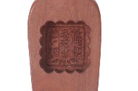 木製方形菱花口四方形永芝齋堂號款紋製粿模具藏品圖，第2張