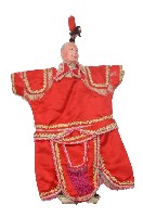 紅色布袋戲偶藏品圖，第1張