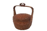 竹編扁圓髹漆小謝籃藏品圖，第1張
